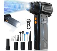 Compressore aria elettrico 4 velocità LED, mini soffiatore batteria