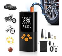 Compressore Aria Portatile, 180PSI Compressore Portatile per Auto con Batteria 25000mAh, Intelligente Un Clic Pompa Elettrica per Bicicletta, Auto, Moto e Altro Ancora con Misuratore di Pressione