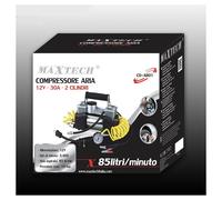 COMPRESSORE ARIA PORTATILE 85LT/MIN 12V SILENZIATO 30A 10BAR AUTO MOTO MAXTECH C