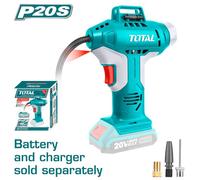 TOTAL - Mini Compressore Portatile | Potente e Silenzioso | Batteria 20V per Mobilità | Include Cavo per Ricarica | Design Leggero, Turchese