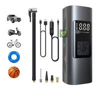 compressore aria portatile a batteria + cavo accendisigari 12v camper manometro