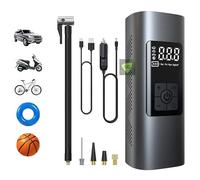 compressore aria portatile a batteria + cavo accendisigari 12v ruota camper auto moto pneumatici manometro gonfia luce led