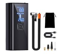 Compressore Aria Portatile Auto, Portable Electric Air Compressor 150 PSI, Portable Air Pump, Mini Compressore con Luce LED per Auto,Bici,Moto,Pallone, Nero