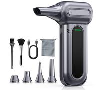 Compressore Aria Portatile, orantronx 200000RPM Mini Soffiatore a Batteria 10000 mAh, Soffiatore Aria Compressa Potente Elettrico con 4 Velocità, Luce LED per la Pulizia del PC Divano Tastiera Auto