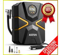Compressore Aria Portatile per Auto 12V Digitale 150PSI LED Gonfiatore Moto Bici