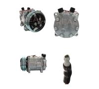 COMPRESSORE CLIMA SANDEN TYPE 12V 2RIBS 7H15 O.RING VERT. 125Ø 12v