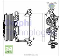 Compressore climatizzatore aria condizionata Delphi per FORD TRANSIT TOURNEO KU