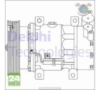 Compressore climatizzatore aria condizionata Delphi per MERCEDES CITAN 111 109