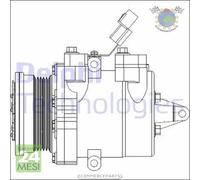 Compressore climatizzatore aria condizionata Delphi per MITSUBISHI COLT VI