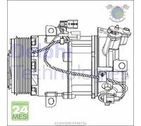 Compressore climatizzatore aria condizionata Delphi per RENAULT CAPTUR CLIO