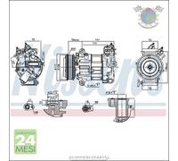 Compressore climatizzatore aria condizionata Nissens per FORD TRANSIT FIESTA FO