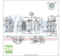 Compressore climatizzatore aria condizionata Nissens per FORD TRANSIT TOURNEO