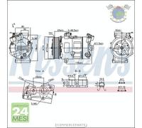 Compressore climatizzatore aria condizionata Nissens per NISSAN NV400 NV300 OPE