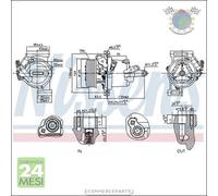 Compressore climatizzatore aria condizionata Nissens per RENAULT TWINGO SMART F