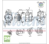 Compressore climatizzatore aria condizionata Nissens per VW TRANSPORTER CALI #b8
