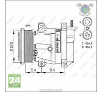 Compressore climatizzatore aria condizionata NRF per CHEVROLET LACETTI NUBIR #eg