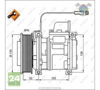 Compressore climatizzatore aria condizionata NRF per MERCEDES CONECTO 12M UNIMO