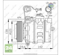 Compressore climatizzatore aria condizionata NRF per SAAB 9-5