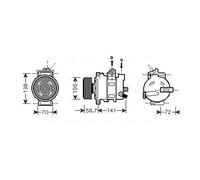 Compressore, Climatizzatore AVA QUALITY COOLING AIAK279 per AUDI Q5 2.0 TDI