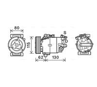 Compressore, Climatizzatore AVA QUALITY COOLING DNAK390 per NISSAN QASHQAI 1.6