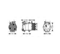 Compressore, Climatizzatore AVA QUALITY COOLING FDAK392 per FORD FOCUS 1.6 Ti
