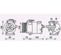 Compressore, Climatizzatore AVA QUALITY COOLING FDAK635 per FORD TRANSIT 2.2