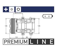 MAHLE ORIGINAL ACP 88 000P Compressore aria condizionata
