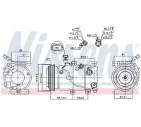 Compressore, Climatizzatore NISSENS 890241 per HYUNDAI i30 1.6 CRDI