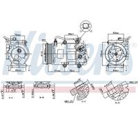 Compressore, condizionatore d'aria NISSENS 890655