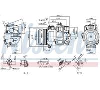Compressore, Climatizzatore NISSENS 890696 per CLASSE E (W212) 2.2 2009-2016