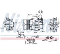 Compressore climatizzazione R 134a PAG 46 89336 NISSENS per VOLVO FORD MAZDA