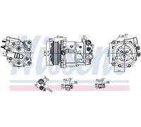 Compressore climatizzazione R 134a PAG 46 89398 NISSENS per PEUGEOT CITROËN