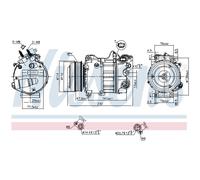 Compressore Climatizzatore NISSENS Per Land Rover Range LW LG L405