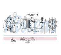 Compressore Climatizzatore NISSENS Per Opel Zafira B A05 Astra H