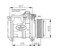 Compressore climatizzazione R 134a PAG 46 32048 NRF per BMW 3 Coupé 5 5 Touring