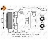 Compressore, Climatizzatore per CITROËN PEUGEOT 106 106 Van 206 206 Van 306 BERL
