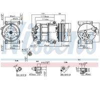 Compressore, Climatizzatore per FIAT 500L PUNTO TIPO