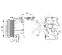 Compressore, Climatizzatore per FORD VOLVO C-MAX C30 C70 FOCUS FOCUS C-MAX KUGA