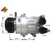Compressore, Climatizzatore per FORD VOLVO GALAXY MONDEO S-MAX S80 V70