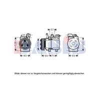 AKS DASIS Compressore, Climatizzatore compatibile con HYUNDAI 851948N