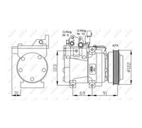 NRF Compressore aria condizionata 32200G per Hyundai Matrix/Coupe