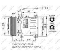 Compressore, Climatizzatore per MASSEY FERGUSON MF 5400 MF 5600 MF 6600 MF 7600