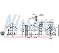 Compressore, Climatizzatore per MERCEDES-BENZ NISSAN RENAULT CITAN CLIO CUBE JUK