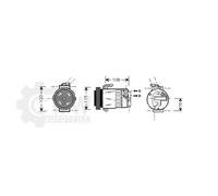 Compressore Climatizzatore Per Opel Astra G Kasten 1.7 TD Anno 99-05