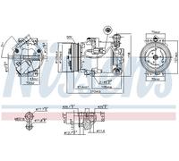 Nissens Compressore climatizzazione 89215 R 134a PAG 46 per Opel Astra H