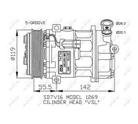 Compressore climatizzazione PAG 46 32818 NRF per OPEL VECTRA C GTS VECTRA C