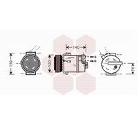 Compressore Climatizzatore Per Opel Vectra C Signum Saab 9-3 Cabriolet