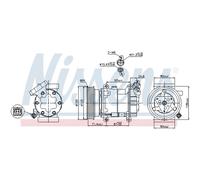 Compressore, condizionatore d'aria NISSENS 89332