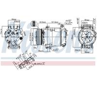 Compressore climatizzazione R 134a PAG 46 89481 NISSENS per RENAULT ESPACE IV