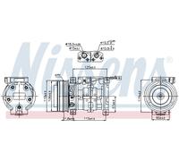 Nissens Compressore aria condizionata 89099 R134a PAG46 per Suzuki Liana